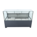 Fan cooling square transparent glass meat display chiller